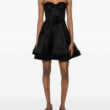 Abito mini con fiori in nero Zimmermann - donna 