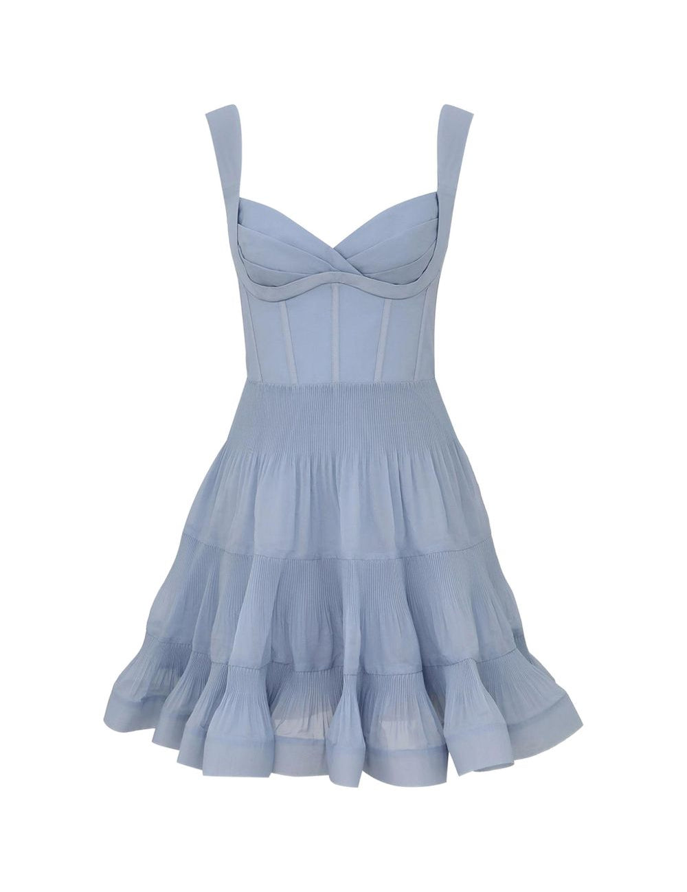 Abito mini a pieghe in blu ZIMMERMANN - donna 