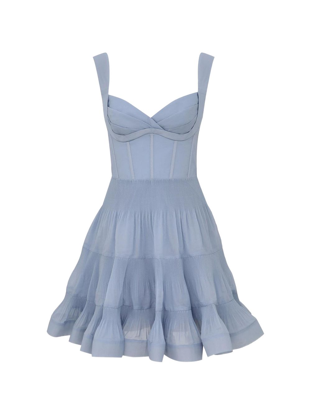 Abito mini a pieghe in blu ZIMMERMANN - donna 