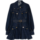 Abito mini luna in denim blu Zimmermann - donna 