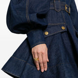 Abito mini luna in denim blu Zimmermann - donna 