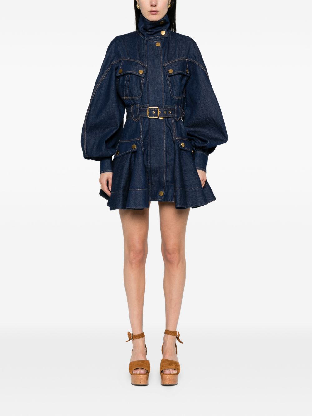 Abito mini luna in denim blu Zimmermann - donna 