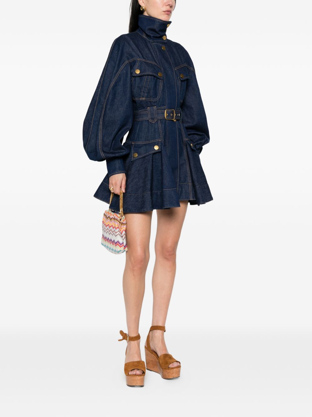 Abito mini luna in denim blu Zimmermann - donna 