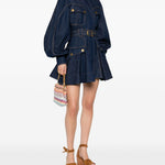 Abito mini luna in denim blu Zimmermann - donna 