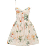Abito mini con corsetto carousel in crema Zimmermann - donna 