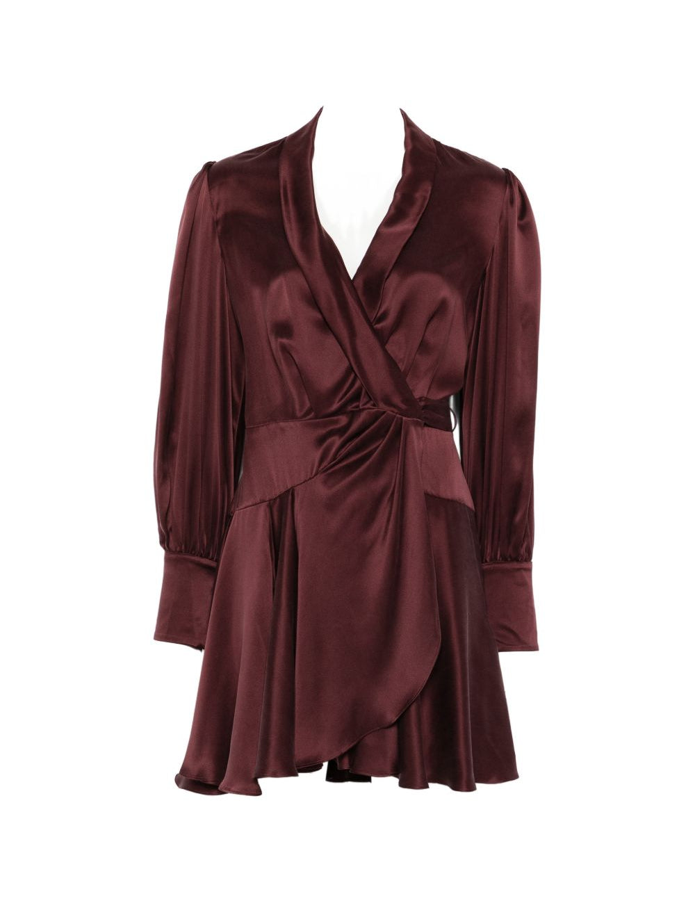 Abito mini a portafoglio in bordeaux Zimmermann - donna 