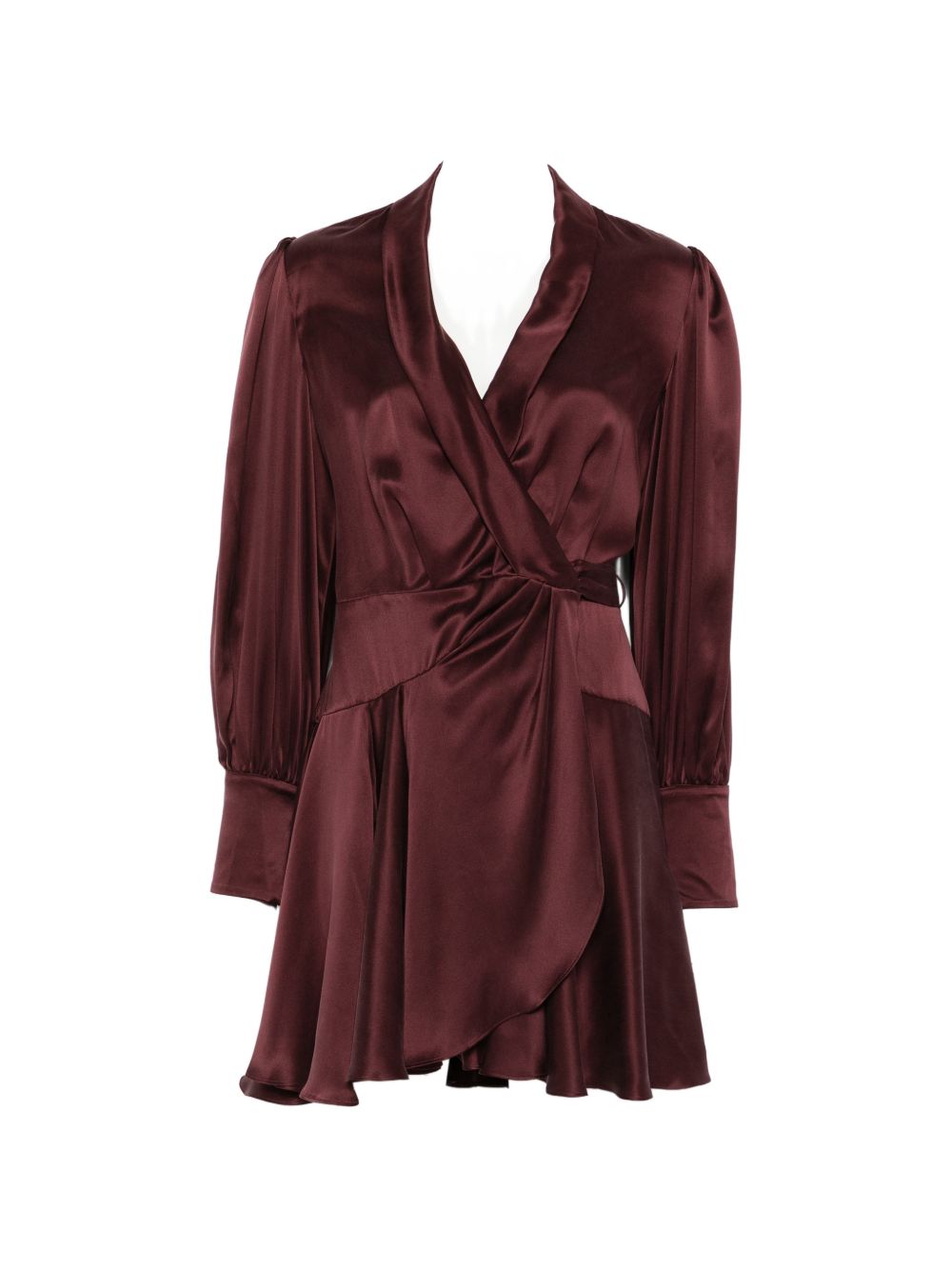 Abito mini a portafoglio in bordeaux Zimmermann - donna 