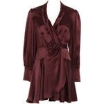 Abito mini a portafoglio in bordeaux Zimmermann - donna 