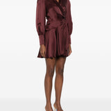 Abito mini a portafoglio in bordeaux Zimmermann - donna 