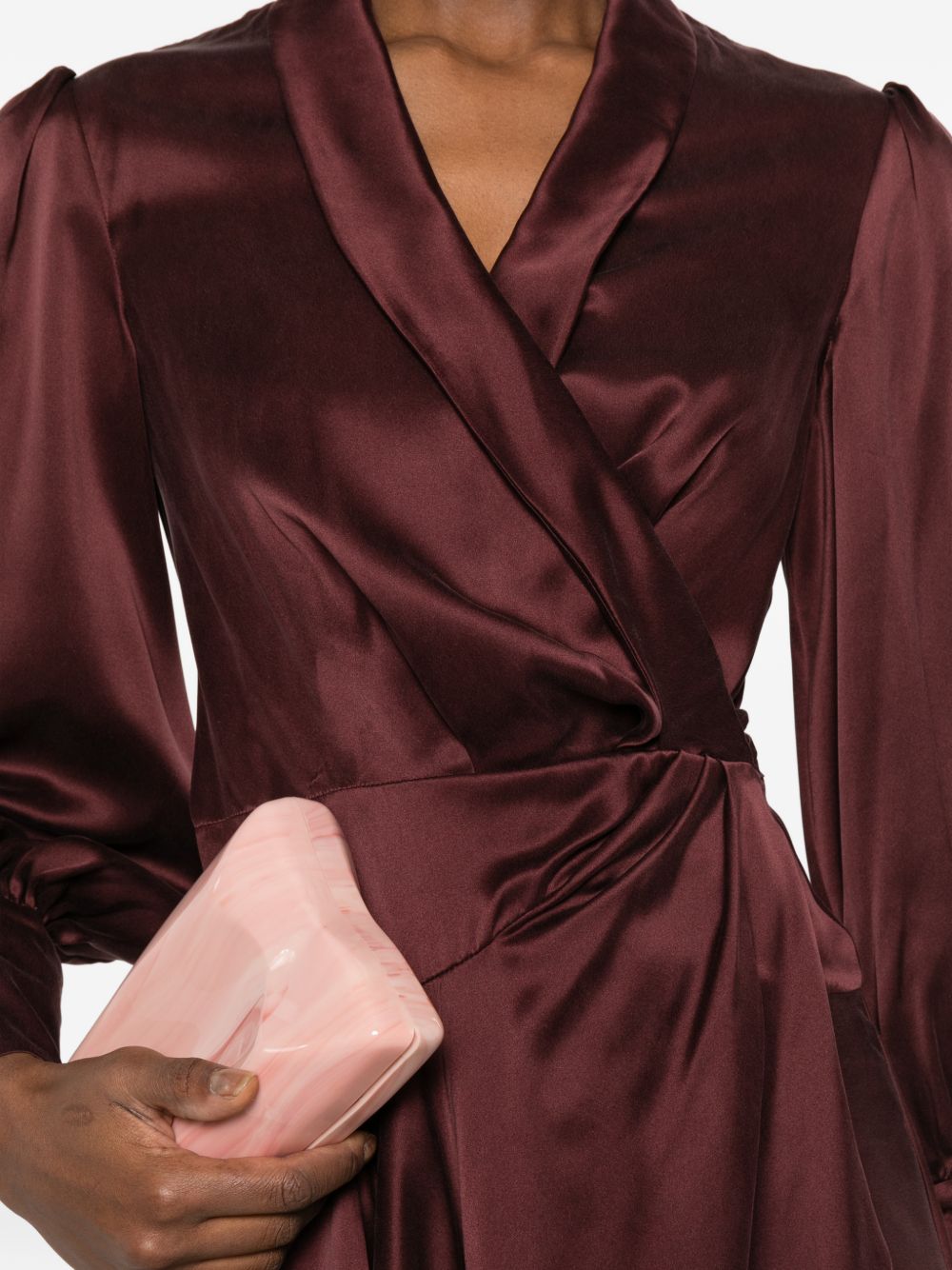 Abito mini a portafoglio in bordeaux Zimmermann - donna 