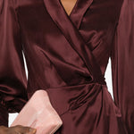 Abito mini a portafoglio in bordeaux Zimmermann - donna 
