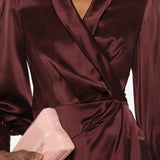 Abito mini a portafoglio in bordeaux Zimmermann - donna 