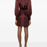 Abito mini a portafoglio in bordeaux Zimmermann - donna 