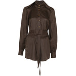Camicia Luna con nodo in vita in marrone Zimmermann - donna 