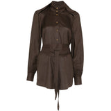 Camicia Luna con nodo in vita in marrone Zimmermann - donna 