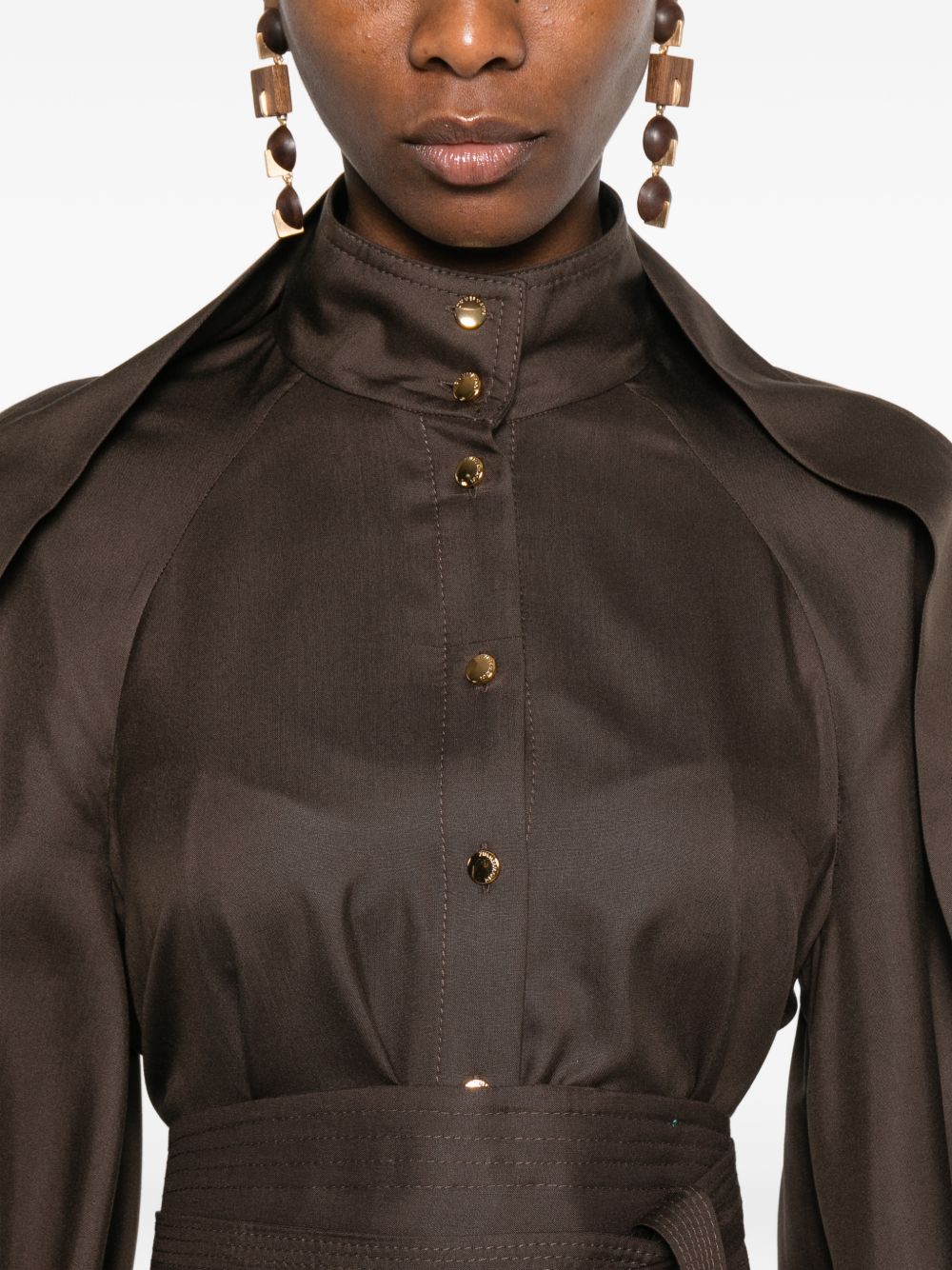 Camicia Luna con nodo in vita in marrone Zimmermann - donna 