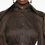 Camicia Luna con nodo in vita in marrone Zimmermann - donna 