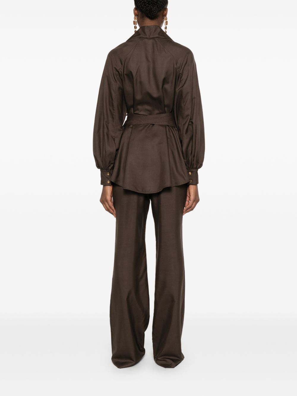 Camicia Luna con nodo in vita in marrone Zimmermann - donna 