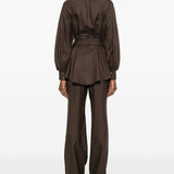 Camicia Luna con nodo in vita in marrone Zimmermann - donna 