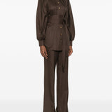 Camicia Luna con nodo in vita in marrone Zimmermann - donna 