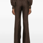 Pantaloni Luna con vita elasticizzata in marrone Zimmermann - donna 