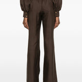 Pantaloni Luna con vita elasticizzata in marrone Zimmermann - donna 