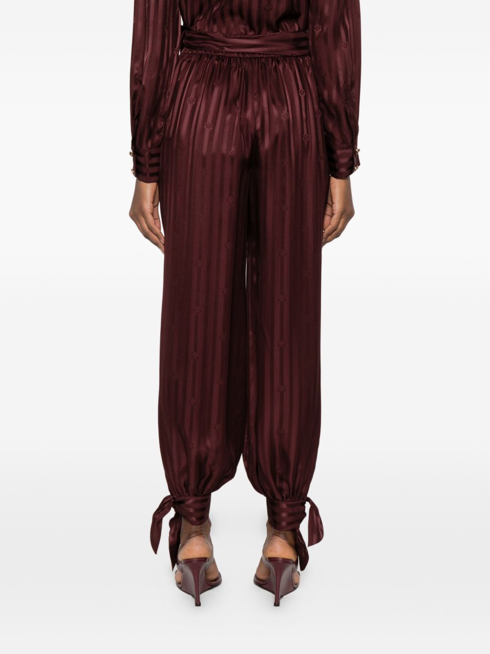 Pantaloni a righe in bordeaux Zimmermann - donna 