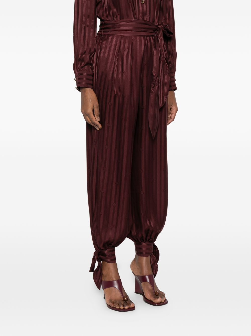 Pantaloni a righe in bordeaux Zimmermann - donna 