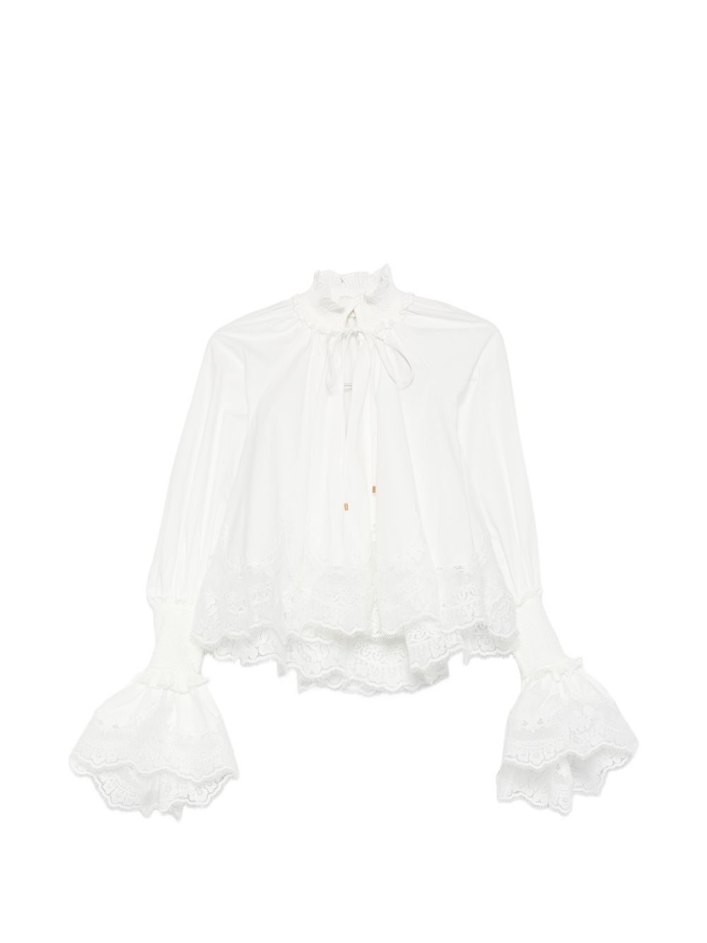 Blusa arricciata Alchemy in bianco Zimmermann - donna 