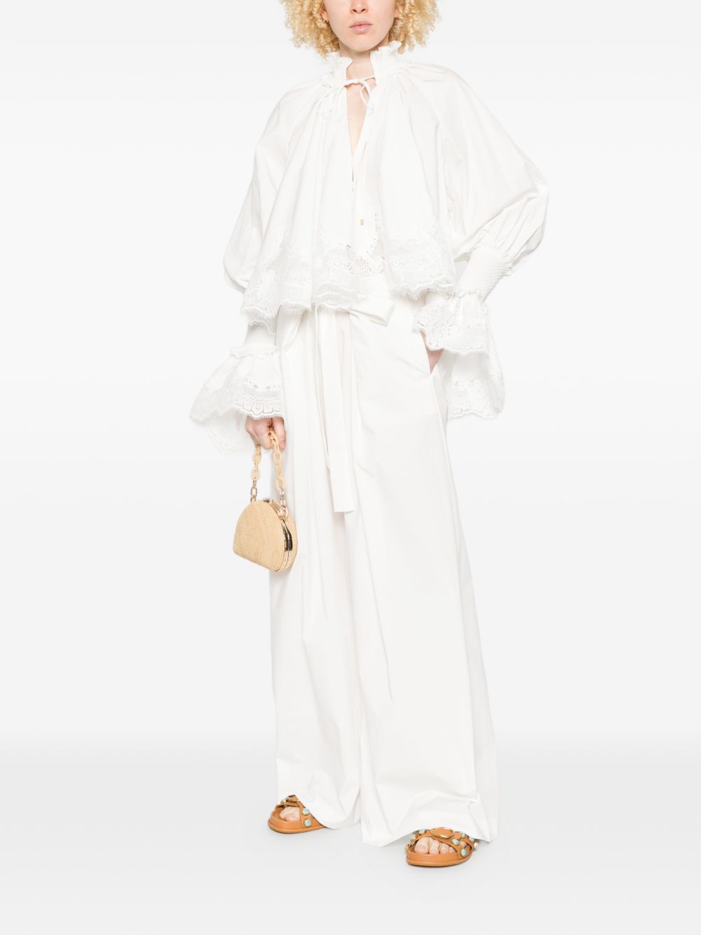 Blusa arricciata Alchemy in bianco Zimmermann - donna 