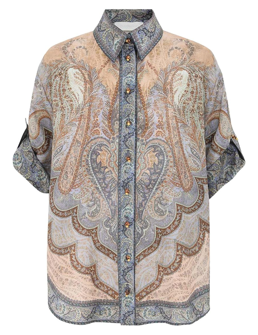Camicia Wanderlust a maniche corte in multicolore Zimmermann - donna 