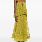 Abito midi intrecciato in pizzo in verde Zimmermann - donna 