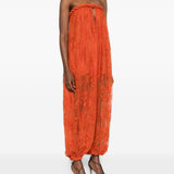 Tuta intera Luna con fiori e pizzo in arancione Zimmermann - donna 