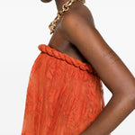 Tuta intera Luna con fiori e pizzo in arancione Zimmermann - donna 