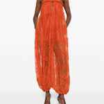 Tuta intera Luna con fiori e pizzo in arancione Zimmermann - donna 