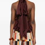 Top Luna plissettato in rosso Zimmermann - donna 