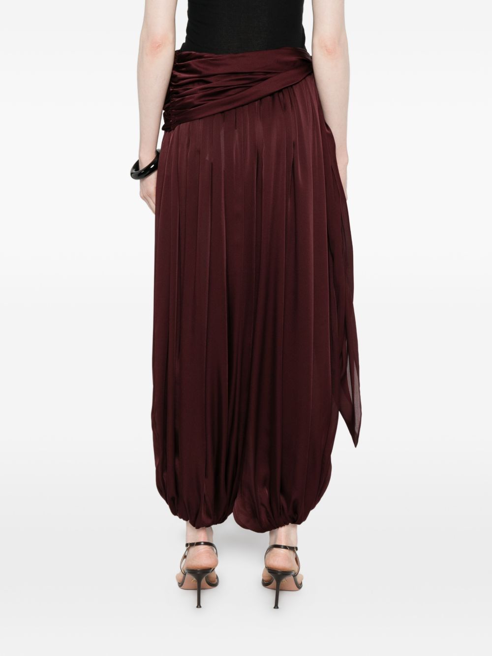 Pantaloni drappeggiati Luna in borgogna Zimmermann - donna 