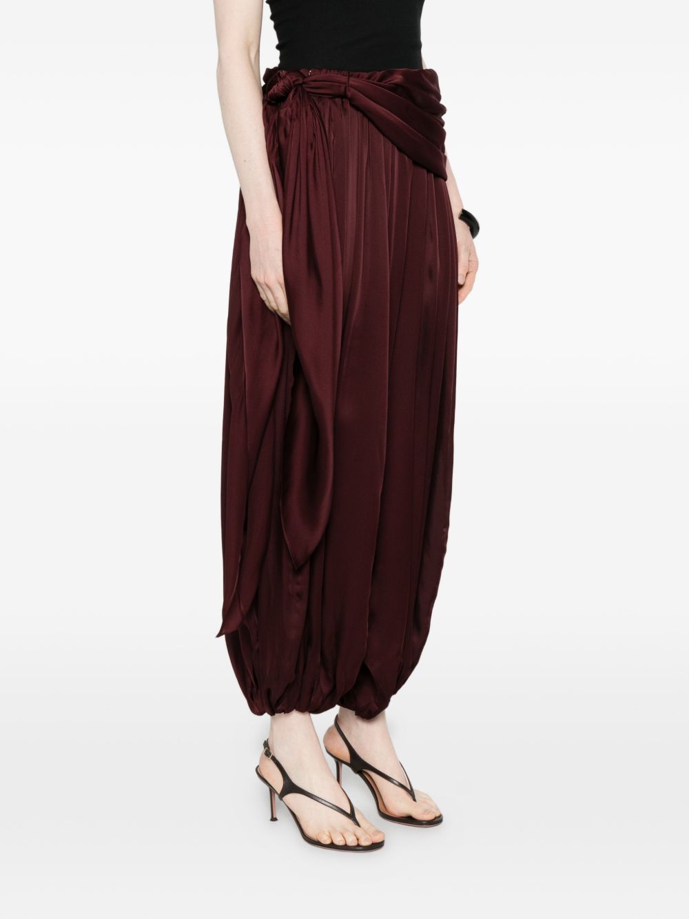 Pantaloni drappeggiati Luna in borgogna Zimmermann - donna 