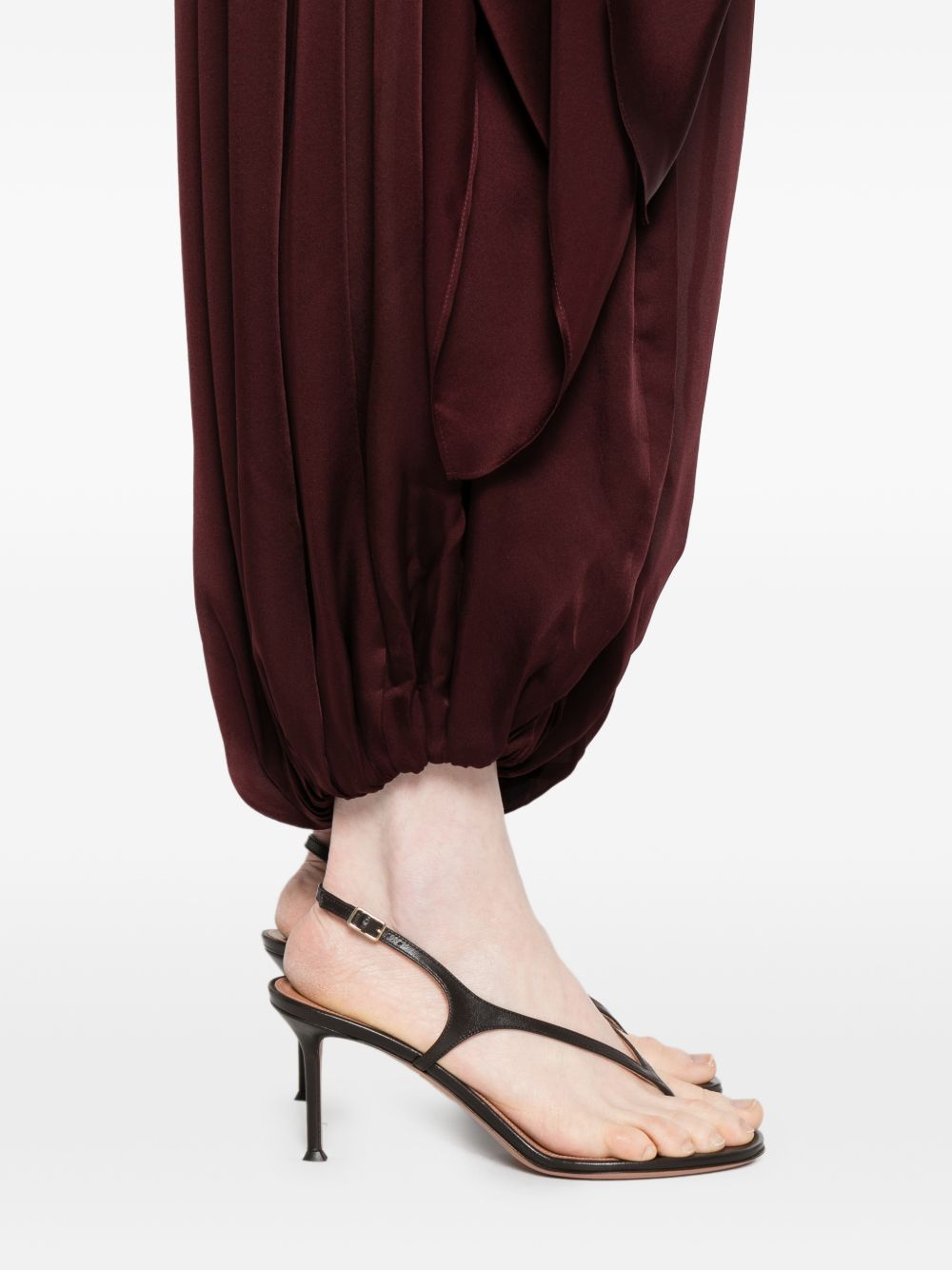 Pantaloni drappeggiati Luna in borgogna Zimmermann - donna 