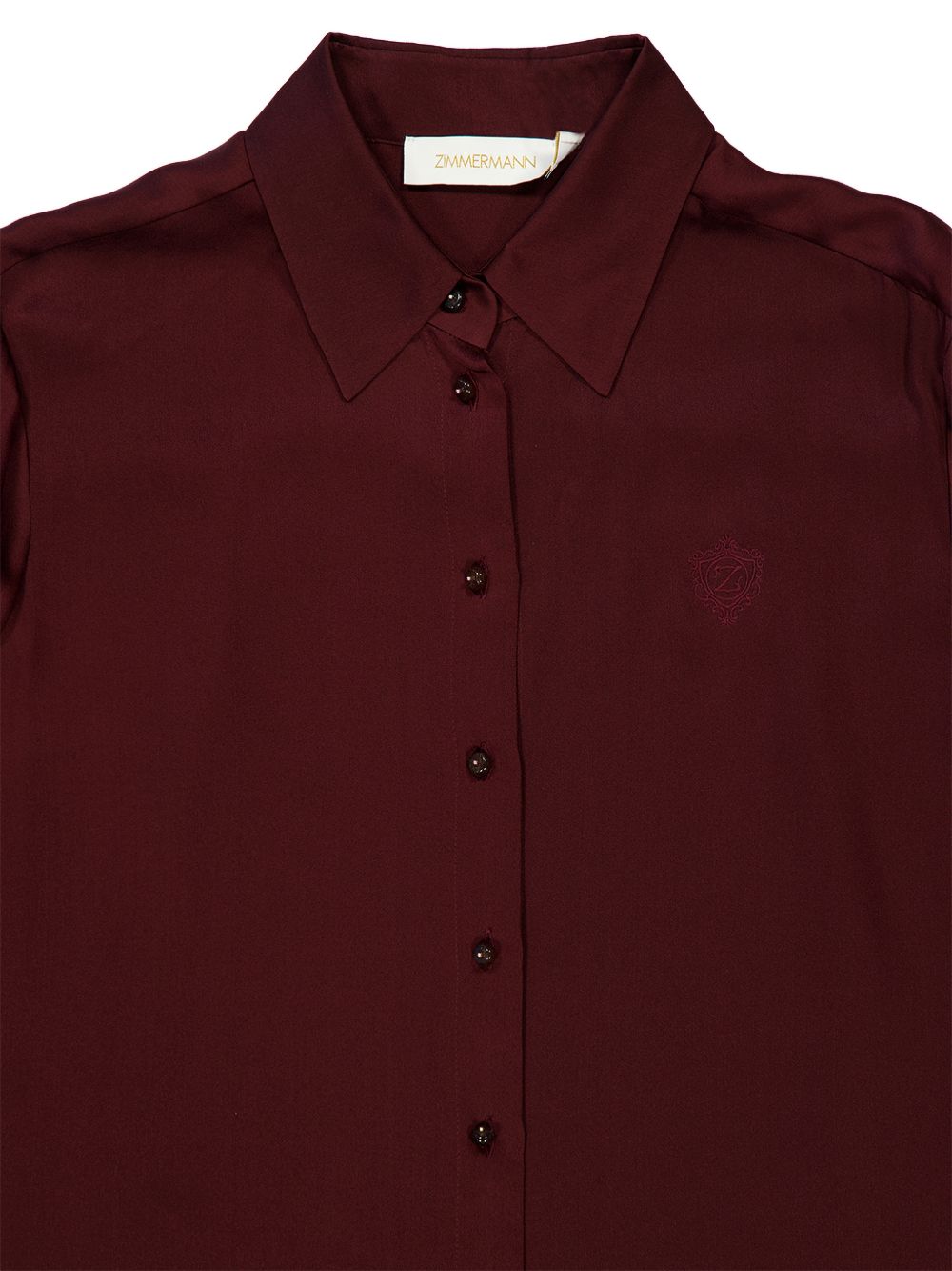 Camicia Luna con ricamoin bordeaux Zimmermann - donna 
