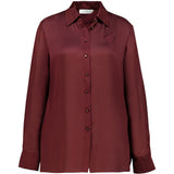 Camicia Luna con ricamoin bordeaux Zimmermann - donna 