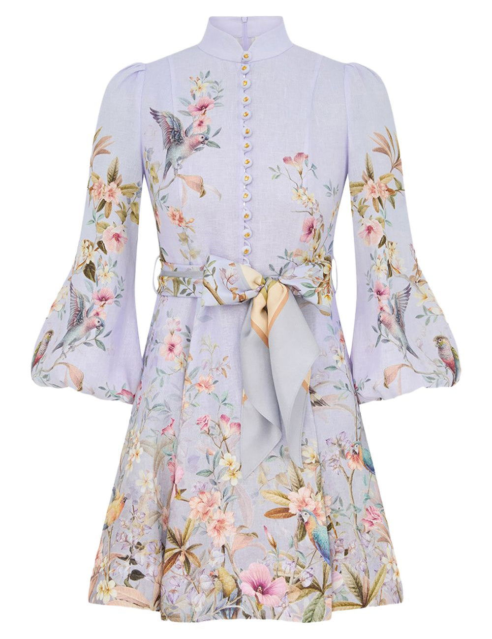 Abito corto Rebellion a fiori in azzurro Zimmermann - donna 