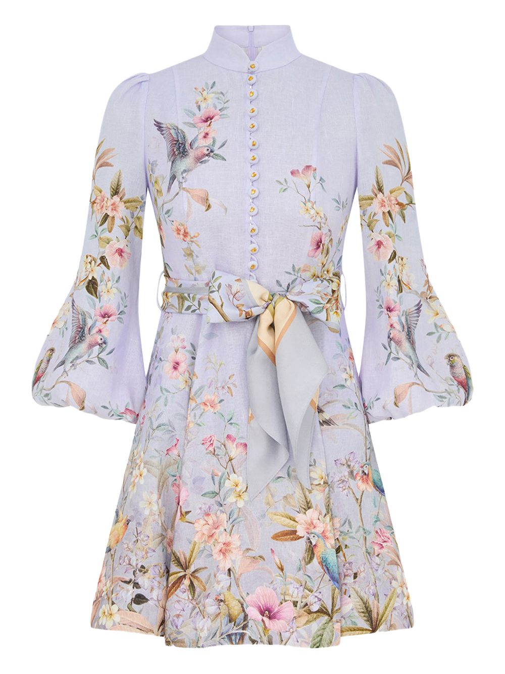 Abito corto Rebellion a fiori in azzurro Zimmermann - donna 