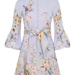 Abito corto Rebellion a fiori in azzurro Zimmermann - donna 