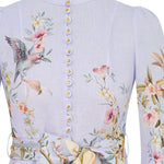 Abito corto Rebellion a fiori in azzurro Zimmermann - donna 