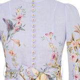 Abito corto Rebellion a fiori in azzurro Zimmermann - donna 