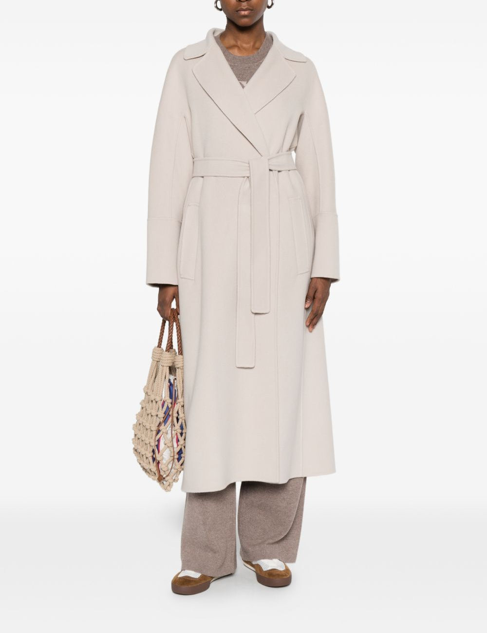 Cappotto con cintura Elisa in avorio 'S Max Mara - donna 