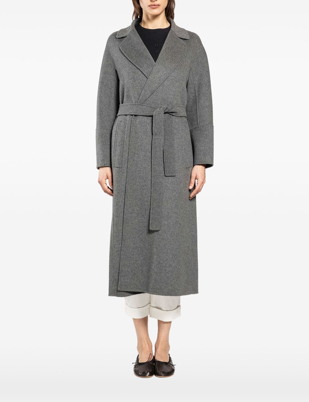 Cappotto Elisa a portafoglio con cintura in grigio 'S Max Mara - donna 