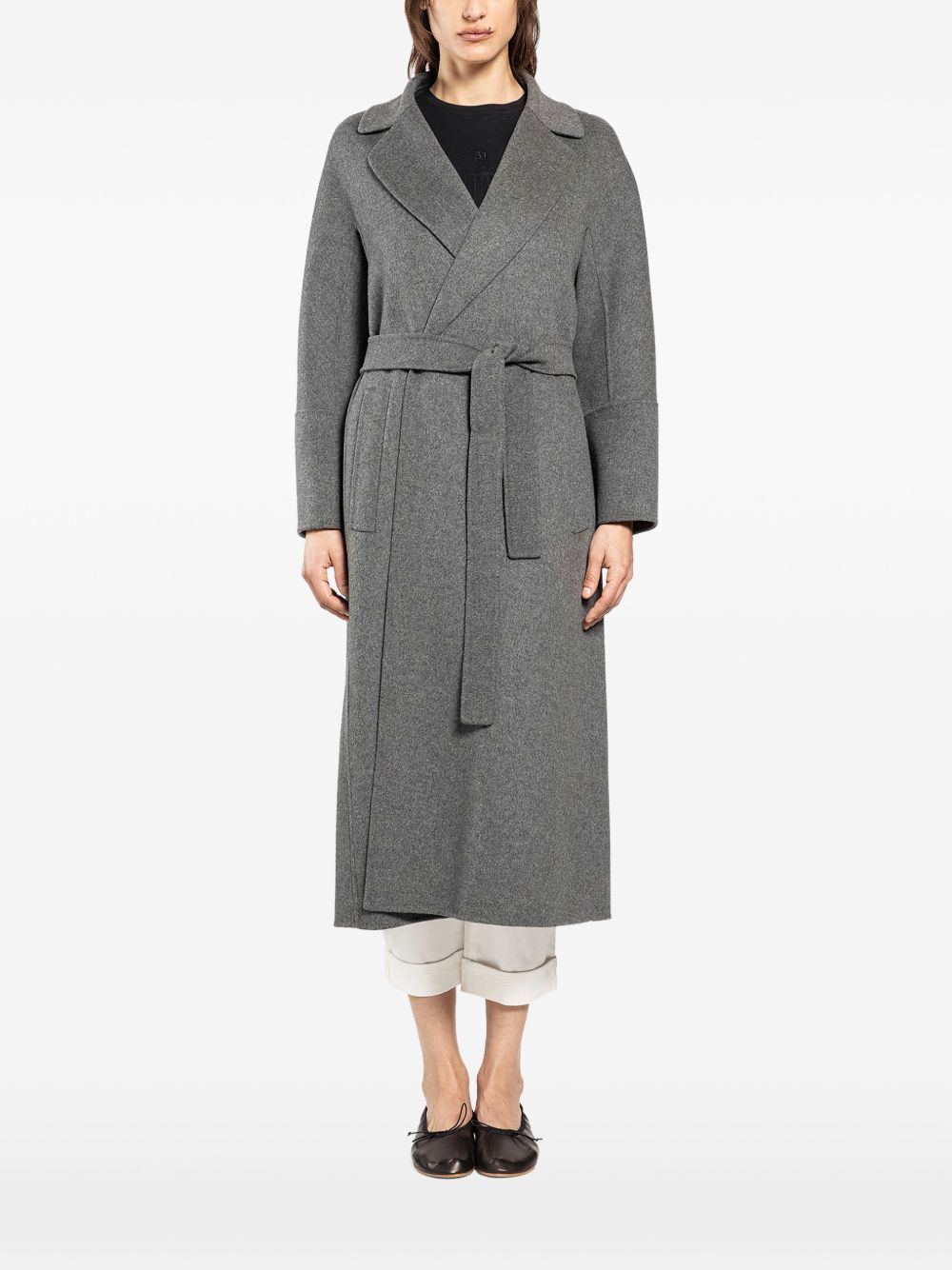 Cappotto Elisa a portafoglio con cintura in grigio 'S Max Mara - donna 