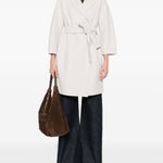 Cappotto con cintura in bianco 'S Max Mara - donna 